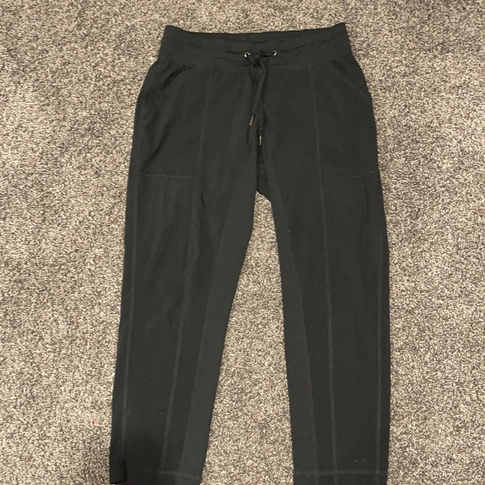 Black champion drawstring pants in size